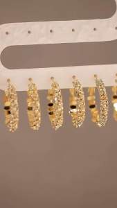 (Bebas beli 2 dapat bonus) A174 COD Anting emas kotak kecil bulat cakep titanium wanita Korea