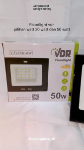 VDR LAMPU SOROT KUNING FLOOD LIGHT IP65 20W 50W / LAMPU TEMBAK WARNA KUNING