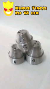 ISI 12 PCS - CETAKAN BOLU KUKUS PRESS LUBANG UK. TINGGI CETAKAN BOLU KUKUS BAHAN ALUMUNIUM PRESS
