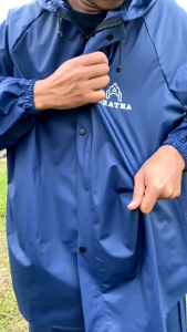 Jas Hujan Pria Wanita Anti Rembes Tebal Bahan PVC 025 Lentur