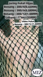Cut : 1"(25MM) 380/6 380/9 380/12 Pukat Baru Pukat PE Poly Net Pukat Laut Pukat Nelayan Pukat Bubu Pukat Pagar Kebun Ayam