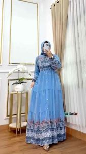GAMIS SET HIJAB VARIASI MUTIARA KANCING BUSUI SELETING DEPAN