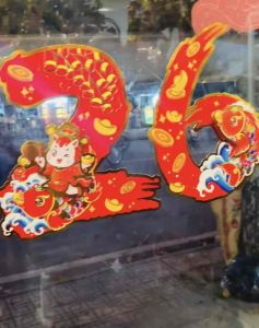 Decal dán tường dán cửa số 2026 trang trí lễ Tết Bính Ngọ 2026