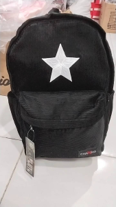 Tas Bintang Corduroy CNVRS Ransel Distro Kekinian Pria Wanita Tas Ransel Laptop Corduroy