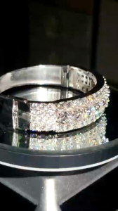 Vòng tay bạc ý xi kim Full Moissanite _ 9 viên chủ 6ly3