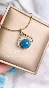 [现货] 15mm海蓝宝吊坠｜沟通守护能量吊坠｜Aquamarine Pendant｜Communication & Protection Pendant