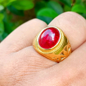CINCIN BATU MERAH SIAM PECAH SERIBU SIZE KANTORAN