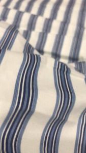 Vải kate nhung sọc dọc 2cm màu xanh biển co giãn 2 chiều (khổ 1m5)may đầm váy áo sơ mi áo kiểu đồ bộ