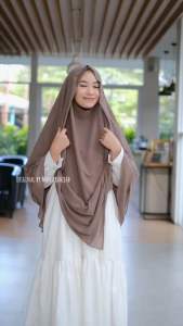 FAZLUNA SYARI FRENCH KHIMAR CERUTY BABYDOLL MANTIKAHIJAB SET CADAR