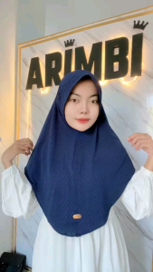 Hijab Instan Pet Polos Jersey Chelse/Bergo Harian Oval Nazia Kombinasi Pin Acrylic