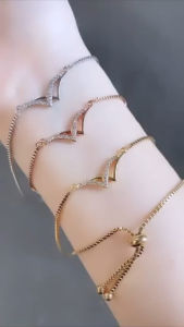 Gelang Serut Fuji Permata Polos 2 in Titanium CXA149