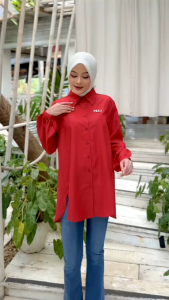 Kemeja Wanita Terbaru Bahan Katun Premium Amor Shirt by Mdly Special Hari Kemerdekaan