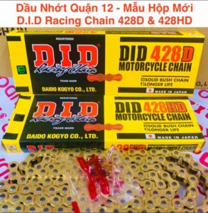 Sên - Xích DID Vàng 428D - 428HD Không Phốt Cao Su 122L - 124L - 130L - 132L Chính Hãng D.I.D Japan