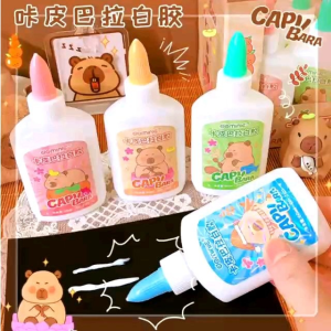 卡皮巴拉白胶50ml手工胶水DIY手账白乳胶小学生液体胶水办公胶水