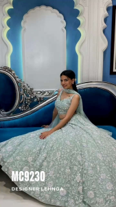 [PRE-ORDER] Semistitched Floral Designer Lengha ( Delivery 10 Days )