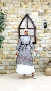 Dress Gamis Azahra Tille Full puring Gamis Kondangan Kekinian Fashion Wanita Terbaru