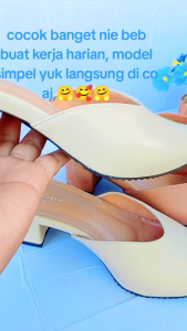 sandal wanita polos harian sandal hak tahu 5cm