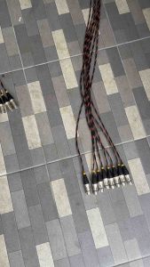 สายไมค์กลอง ชุดxlr ผู้8 เมีย8 ทำจากสายมัลติคอร์8chของDynacomหัวLidgeทั้งชุด