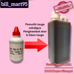 Pupuk Obat Merah Kental ( 100 ml ) khusus Tauge | ( Penghambat akar dan daun tauge )