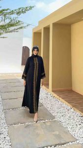 GAMIS ABAYA TURKEY HITAM BUSUI JETBLACK PAYET DIANA // COD // FREE ONGKIR // DIVVSAA.COLLECTION