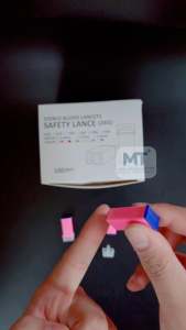 60 ชิ้น Dura Safety Lancet 28G ที่เจาะปลายนิ้ว ราคาถูก DTX น้ำตาลปลายนิ้ว