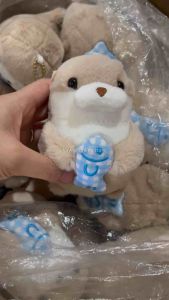 Gantungan kunci bag charm boneka pita otter lucu plush keychain capybara kucing lembut