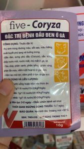 Five Coryza (10g) chống ký sinh trùng đường máu sưng phù đầu đầu đen ở gia súc gia cầm
