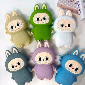 Tas Slempang Anak Motif 3D Labubu Koin Mini Silikon Sling Bag