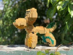 Đồ chơi lắp ráp mô hình khối xây dựng Chó bong bóng rám nắng/Cún da ngăm/Education toys