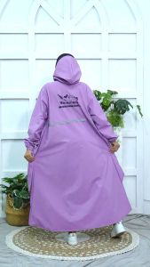 Jas hujan wanita gamis terbau pvc tebal original kuat awet