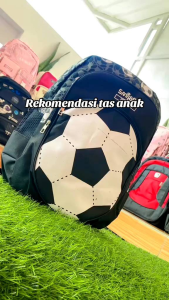 Tas Ransel anak laki laki SD SMP SMA motif bola fashion viral
