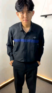 Kemeja Premium Bahan Toyobo Kombinasi Pria Lengan Panjang