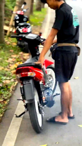 Knalpot StD Racing Fiz R Perut Hitam Tameng Premium