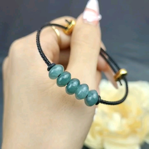 Vòng Dây Cáp Ngũ Điếu Lam Ngọc Hoa Bay Hàng Băng Trong - Phong Thủy TUDO