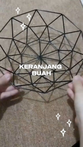 KERANJANG BUAH BESI BULAT DIAMETER 27CM