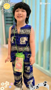 ชุดแขนกุดเด็กลายช้าง ชุดสงกรานต์เด็ก เสื้อเด็กลายช้าง เสื้อแขนกุดเด็ก ลายใหม่ใส่ต้อนรับสงกรานต์ สีจัดจ้านรับ summer