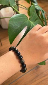 GELANG BATU FENGSHUI ASLI OBSIDIAN WARNA PELANGI MATA DEWA