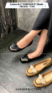 Simoncelli Sepatu Big Size 36-44 Tumit Tahu 1.5Cm Wanita | Flatshoes Kerja | Sepatu Import B6091-212