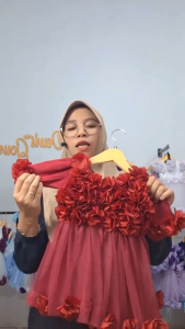 Dress baby girl maroon