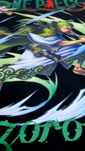 Kaos Anime One Piece ANM-78 Baju Roronoa Zoro Dewasa