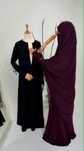 Happiness Knit Series Gamis Abaya Knit Premium Kekinian