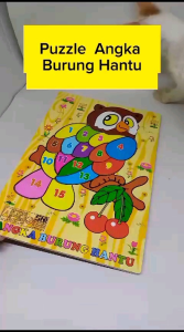 Mainan Edukas Kayu Puzzle Angka Burung Hantu -Mainan Edukasi Murah berSNi