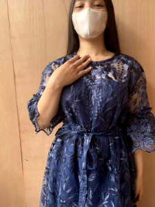 Dress Pesta Mewah Dan Elegant Long Dress Brokat Kondangan Gaun Natal Kekinian Pakaian Wanita Alena zh