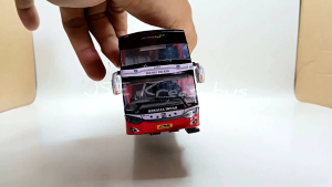 Miniatur bus ROSALIA INDAH body Jb3 Double decker Adiputro