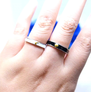 Cincin Couple Silver Adjustable S43 | Pasangan | Nikah | Lamaran | Hadiah | Tunangan 925 Perak | Aksesoris Pria Wanita