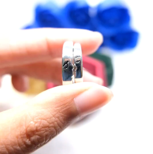 Cincin Couple Silver Adjustable S41 | Pasangan | Nikah | Lamaran | Hadiah | Tunangan 925 Perak | Aksesoris Pria Wanita