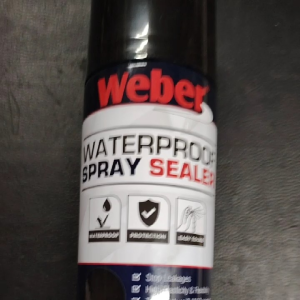 Weber Waterproof Spray Sealer - Stops Leaks High Elasticity Temperature & UV Resistant Adheres to Plastic Wood Etc. - 450ml