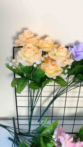 Bunga Mawar Buket Palsu Imitasi Artificial Dekorasi Pernikahan