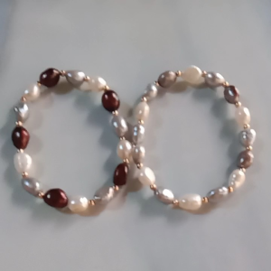Freshwater pearl baroque bracelet