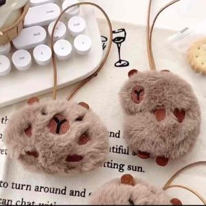 Purple KC001 CAPYBARA Keychain: Aksesoris Y2K Masbro Yang Lucu & Lembut